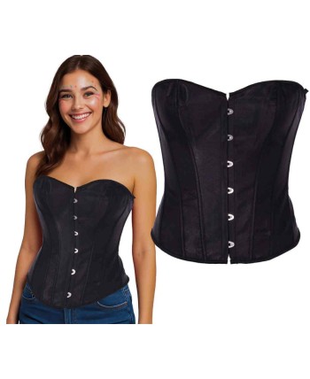CORSET NEGRO CON CINTAS TRASERAS