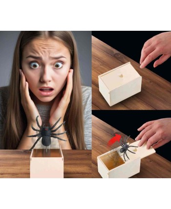 CAJA CON ARAÑA DE BROMA