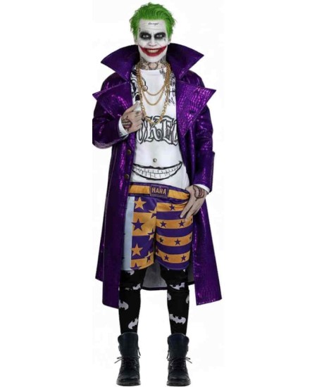 ABRIGO DE JOKER CON CAMISETA ESCUADRON SUICIDA