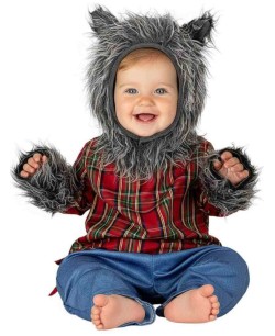 DISFRAZ DE HOMBRE LOBO GRIS PARA BEBE