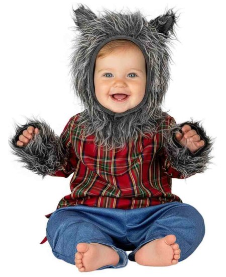 DISFRAZ DE HOMBRE LOBO GRIS PARA BEBE