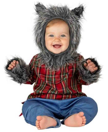 DISFRAZ DE HOMBRE LOBO GRIS PARA BEBE