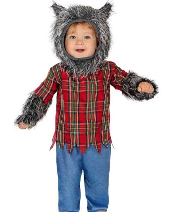 DISFRAZ DE HOMBRE LOBO GRIS PARA BEBE
