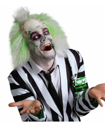 CALVA Y PELUCA BEETLEJUICE ADULTO