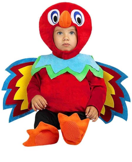 DISFRAZ DE LORO ROJO PARA BEBE