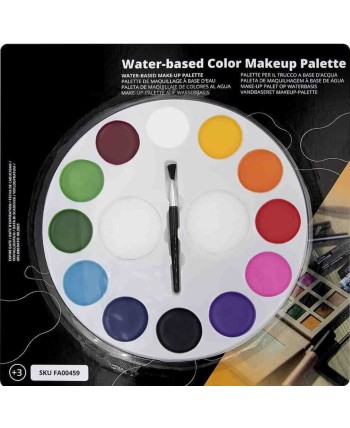 PALETA DE MAQUILLAJE AL AGUA 12 COLORES