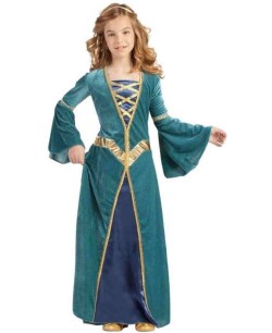 PRINCESA MEDIEVAL VERDE INFANTIL