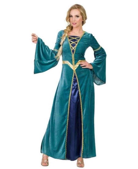 DISFRAZ DE PRINCESA MEDIEVAL VERDE PARA MUJER