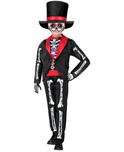 DISFRAZ DE CALAVERA MEJICANA PARA NIÑO