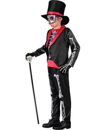 DISFRAZ DE CALAVERA MEJICANA PARA NIÑO