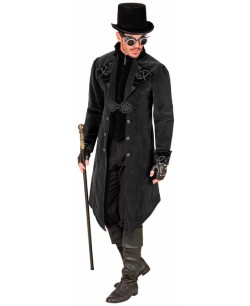 ABRIGO DELUXE NEGRO CON EFECTO CHALECO PARA HOMBRE 2