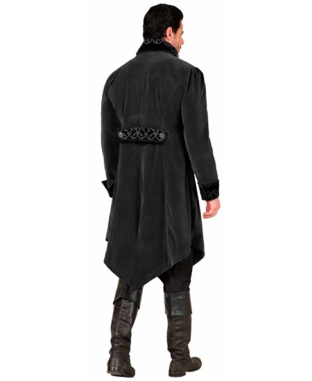 ABRIGO DELUXE NEGRO CON EFECTO CHALECO PARA HOMBRE
