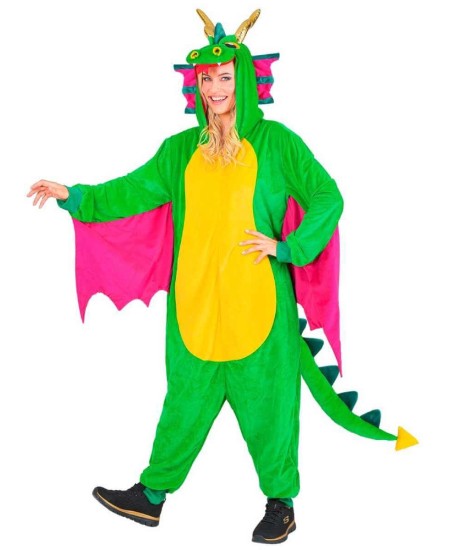 DISFRAZ DE DRAGON VERDE PARA ADULTO