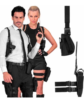 CARTUCHERA NEGRA PIERNA POLICIA SIN PISTOLA