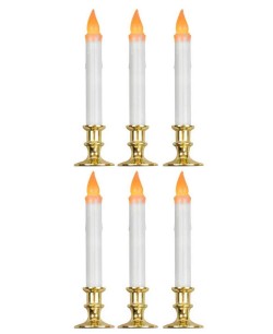 VELAS ELECTRICAS PARPADANTES 6 UNIDADES
