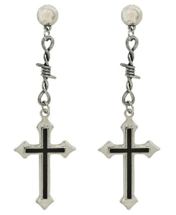 PENDIENTE CRUZ PLATEADA