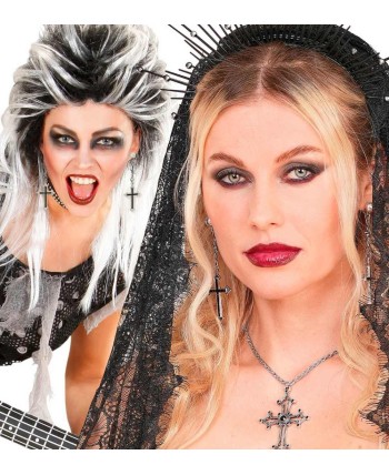 PENDIENTE CRUZ PLATEADA