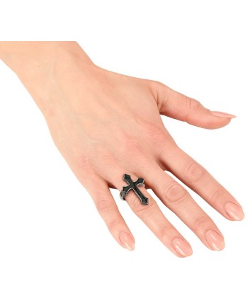 ANILLO CRUZ PLATEADA