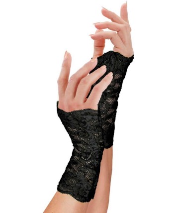 GUANTES ENCAJE NEGROS