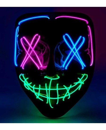 CARETA CON LUZ DE COLORES LA PURGA