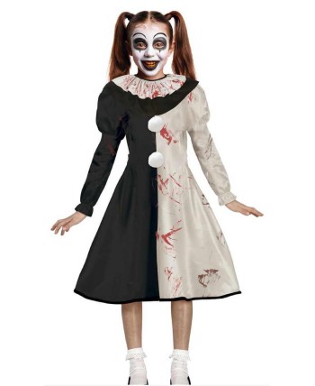 DISFRAZ DE PAYASA TERRIFIER MUJER FALDA