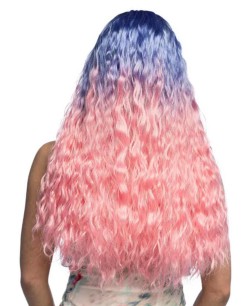 PELUCA RIZADA BICOLOR ROSA Y LILA 2