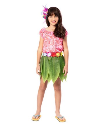 DISFRAZ DE HAWAIANA NIÑA