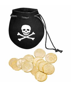 BOLSA PIRATA CON MONEDAS