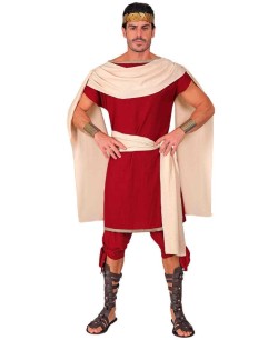 DISFRAZ DE ROMANO TOGA ROJA PARA HOMBRE
