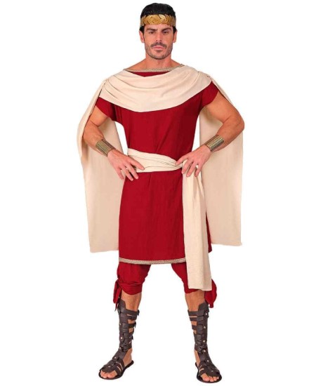 DISFRAZ DE ROMANO TOGA ROJA PARA HOMBRE