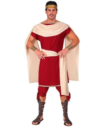 DISFRAZ DE ROMANO TOGA ROJA PARA HOMBRE