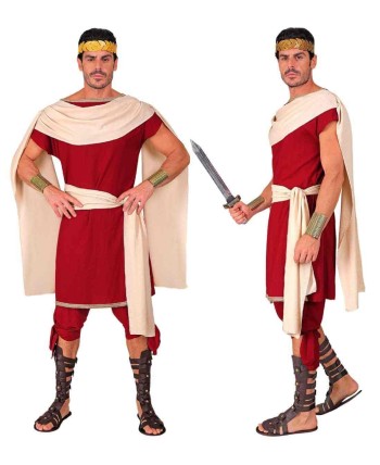 DISFRAZ DE ROMANO TOGA ROJA PARA HOMBRE