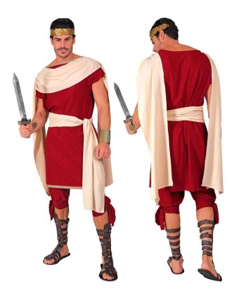 DISFRAZ DE ROMANO TOGA ROJA