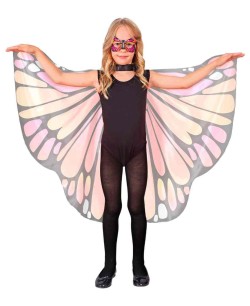 ALAS DE MARIPOSA ROSA Y OCRE INFANTILES