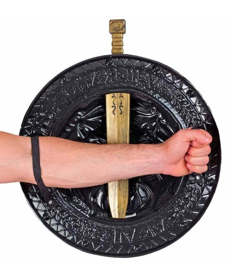 ESCUDO Y ESPADA GLADIADOR ROMANO LEON