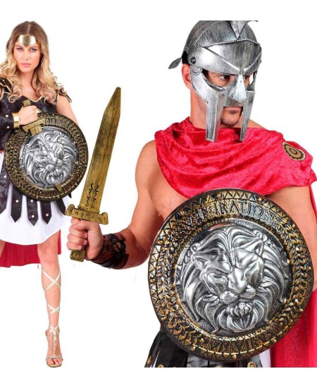 ESCUDO Y ESPADA GLADIADOR ROMANO LEON