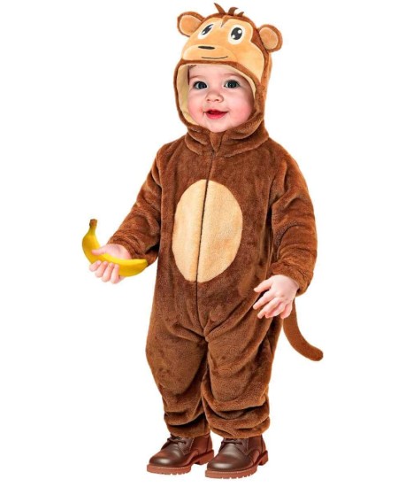 DISFRAZ DE MONITO BUZO PARA BEBE