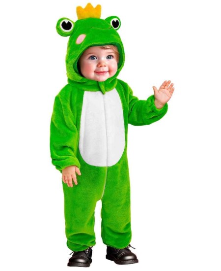 DISFRAZ DE RANA CON CORONA BEBE