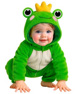 DISFRAZ DE RANA CON CORONA BEBE