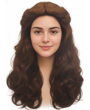 PELUCA ABBA CASTAÑA PELO SUELTO