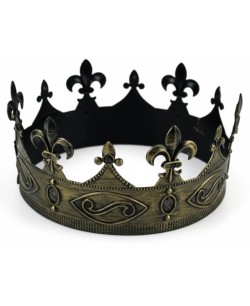 CORONA REY MEDIEVAL PLASTICO ORO VIEJO