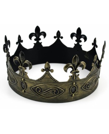 CORONA REY MEDIEVAL PLASTICO ORO VIEJO