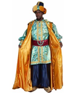 TRAJE REY BALTASAR DORADO Y TURQUESA PARA HOMBRE 2