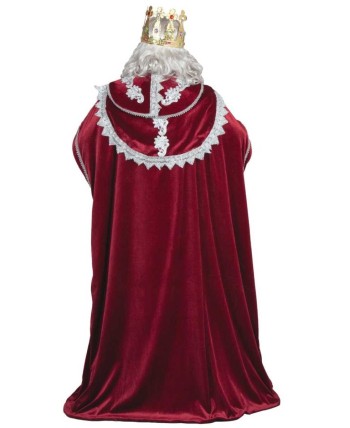 TRAJE REY MELCHOR ROJO Y PLATEADO PARA HOMBRE