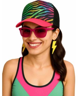 VISERA AÑOS 80 CEBRA COLORES