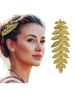 PINZA PARA EL PELO HOJA DE LAUREL DORADA