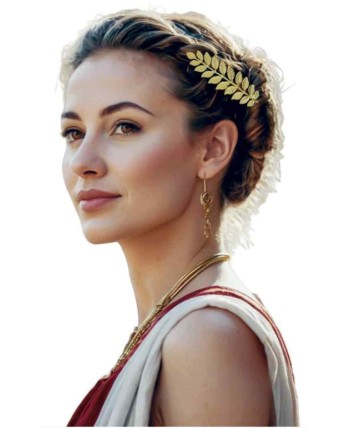 PINZA PARA EL PELO HOJA DE LAUREL DORADA