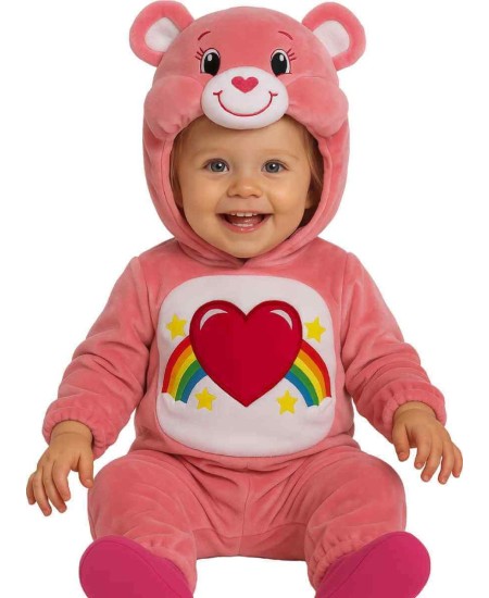 DISFRAZ DE OSO AMOROSO ROSA PARA BEBE