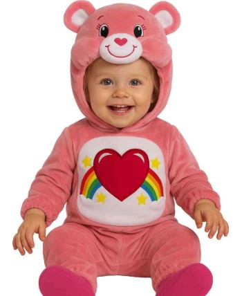 DISFRAZ DE OSO AMOROSO ROSA PARA BEBE