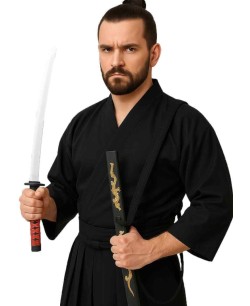 KATANA NINJA NEGRA DECORADA